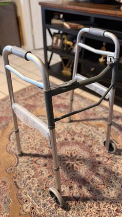 Folding Aluminum Walker with Wheels