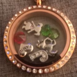 Origami Owl Vintage Necklace With Charms 
