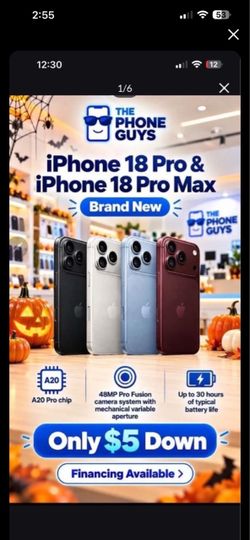 AVAILABLE NOW! - BURGUNDY APPLE 18 Pro & Pro Max  SERIES UNLOCKED - 5 DOLLARS DOWN NO CREDIT NEEDED!