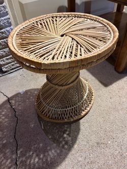 Beautiful vintage hourglass plant stand or side table