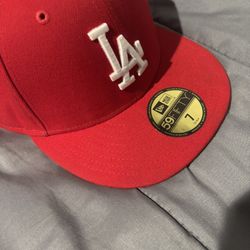 LA Dodgers Red New Era Hat