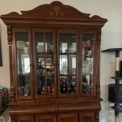 Solid Wood China Cabinet 