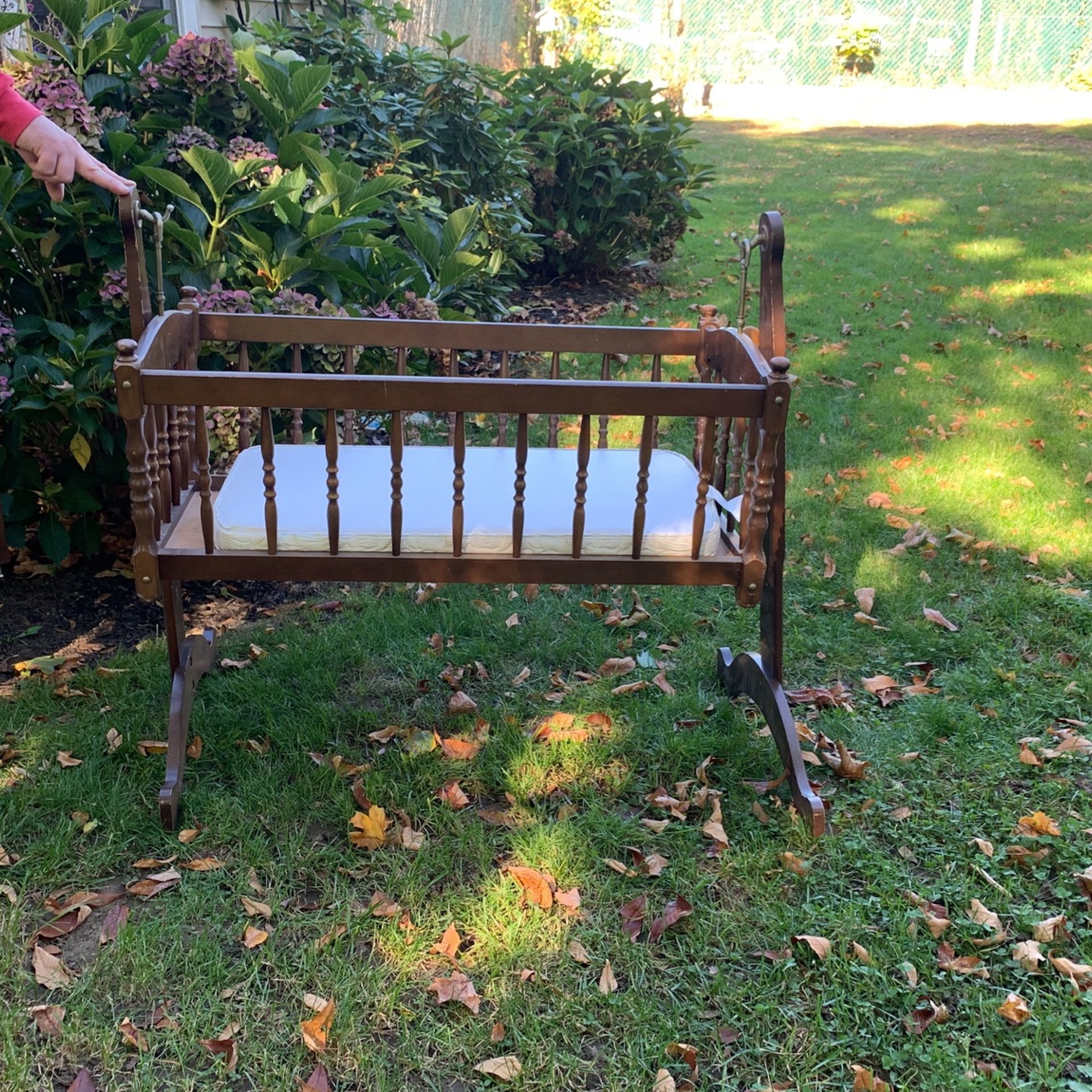 Vintage Wood Rocking cradle 