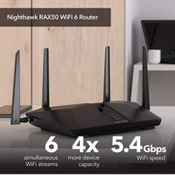 NETGEAR RAX50 Nighthawk 6-Stream AX5400 Router