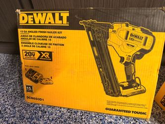 DeWalt cordless angled finish nailer