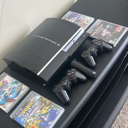 PlayStation 3 PS3 Console Bundle w/ Controllers & Games 