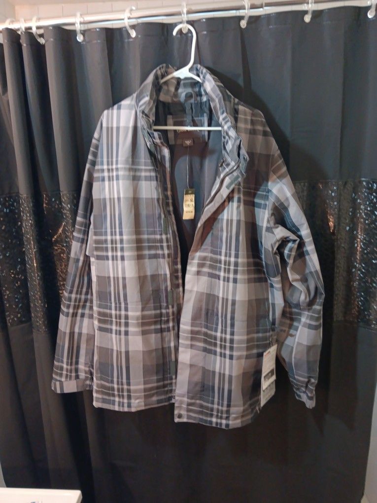 Brand New Eddie Bauer XLarge Weatheredge Waterproof Coat With Hood