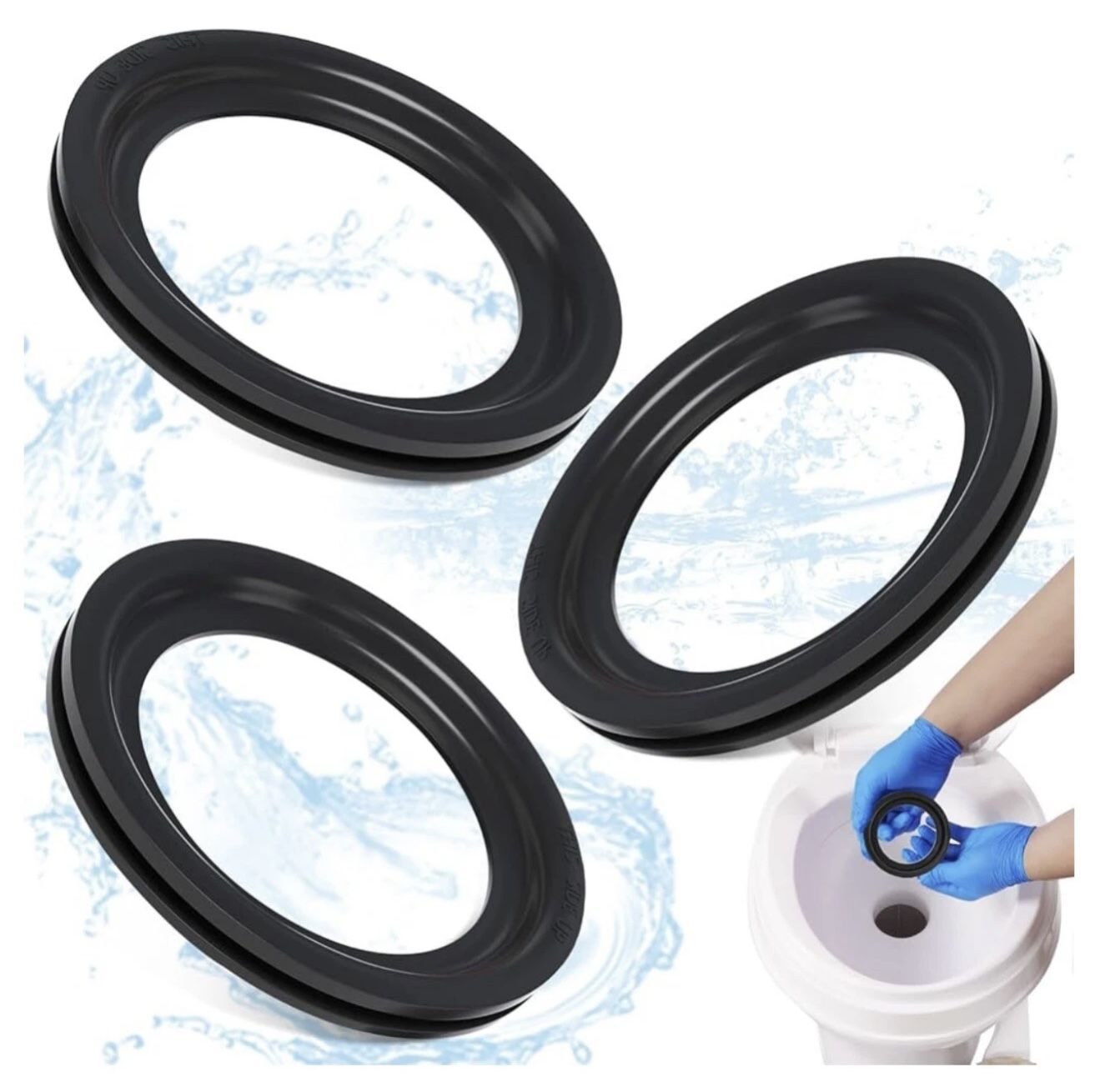 RV Toilet Seal Replacement Kit 3PC for Dometic 300 310 320 Camper Leakage Fix