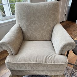 Cream Upholstered Accent Chair