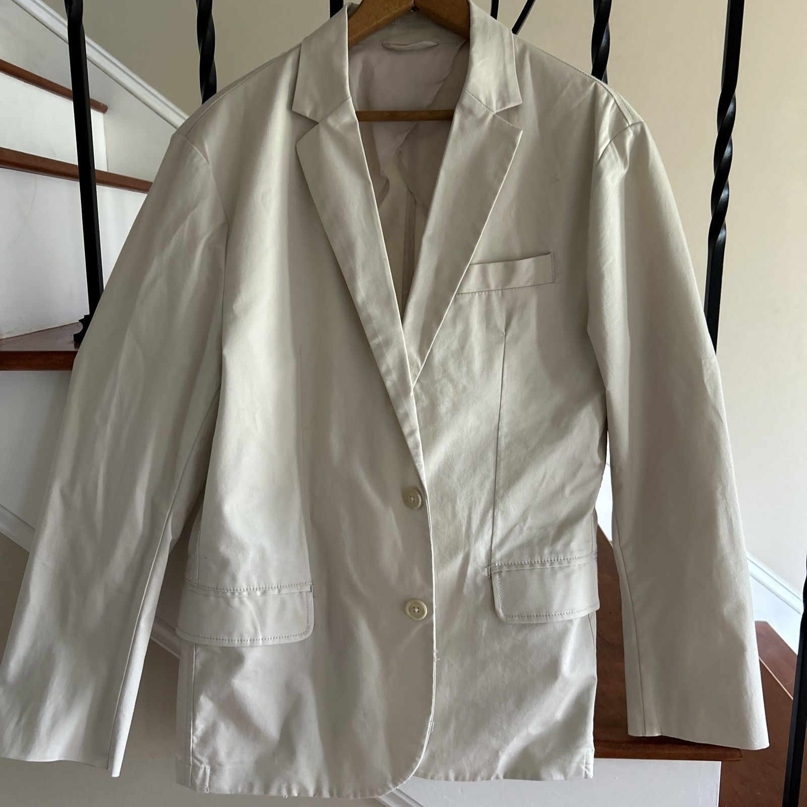 Armani Exchange Beige Ivory Long Sleeve single-breasted Blazer 40 UK/US - L
