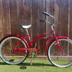XMas Special.  Electra Hawaii Model. Womens 26 inch Beach Cruiser Bicycle. Cherry Red color. 