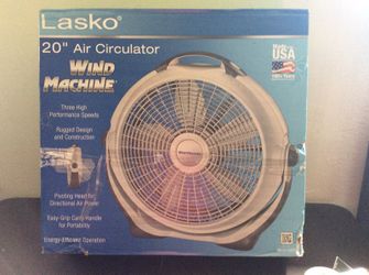 Lasko 20" wind machine air circulator gray