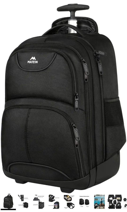 Maternity Rolling Backpack (Black)