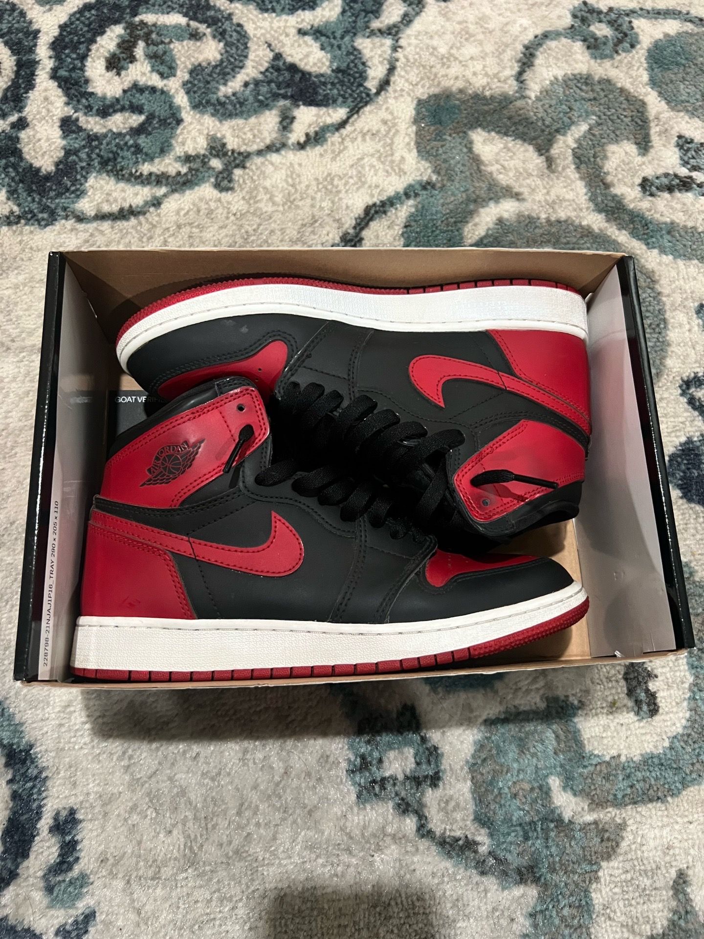 Jordan 1 patent bred size 7 85 OBO