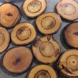Hand Cut, Hand Sanded, Coasters With Epoxy Cover!
