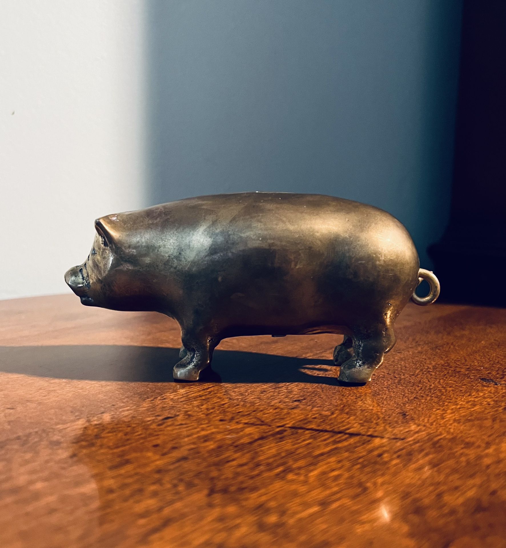 Vintage Brass Piggy Bank