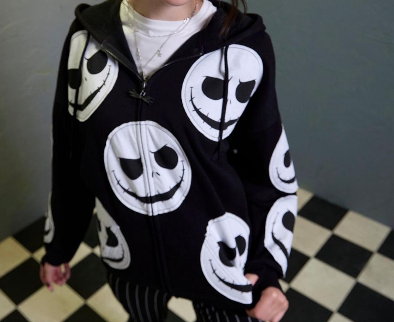 Her Universe The Nightmare Before Christmas Jack Faces Oversized Hoodie