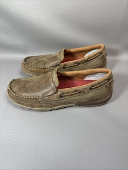 Twisted X Men's Driving Moc Bomber Brown Slip On Shoes M9.5 W11 Unisex