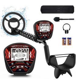 Metal Detector for Adults, 5 Modes to Choose, Metal Detector Waterproof Gold and Silver, Higher Accuracy, Bigger LCD Display, Strong Memory Mode, 10" 