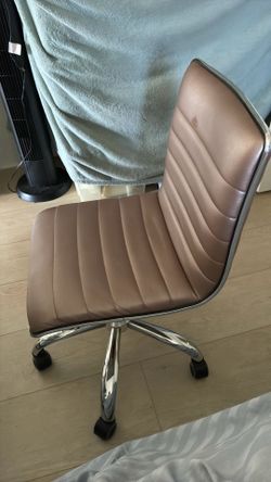 Pink leather chair