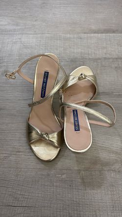 Stuart Weitzman Gold Metallic Strappy Heel