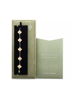 Van Cleef Vintage Alhambra 5 Motifs Bracelet 18k gold