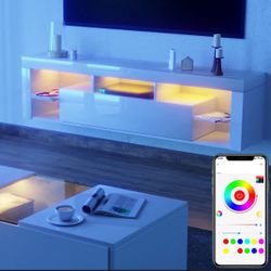 White Floating TV Stand – Modern & Sleek (Fits up to 70”) | Wrought Studio 