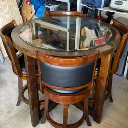 Table And Stools Counter Height
