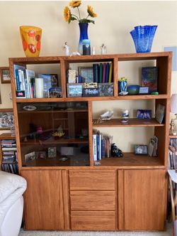 Solid Oak Wall Unit