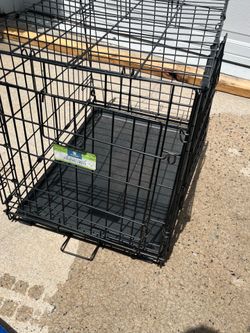 Dog  crate dog kennel.  With two fences/gates double door dog crate