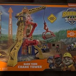 New paw patrol rubble bark yard crane tower play set