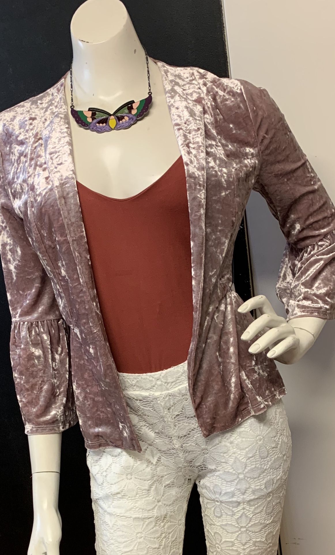New Pink Velvet Jacket/Women Clothing/Spring Jacket