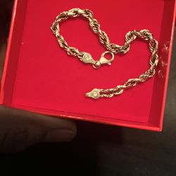 10kt 5mm Gold Rope Bracelet 