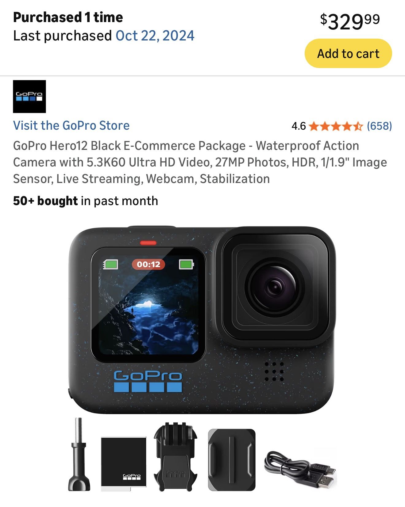 Go Pro Hero 12 - Remote Control- Memory 512gb And More