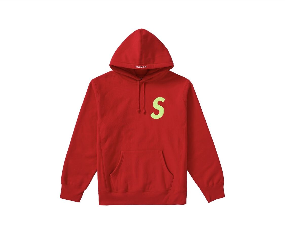 S Logo supreme 2019 week 2 drop hoodie. Size medium