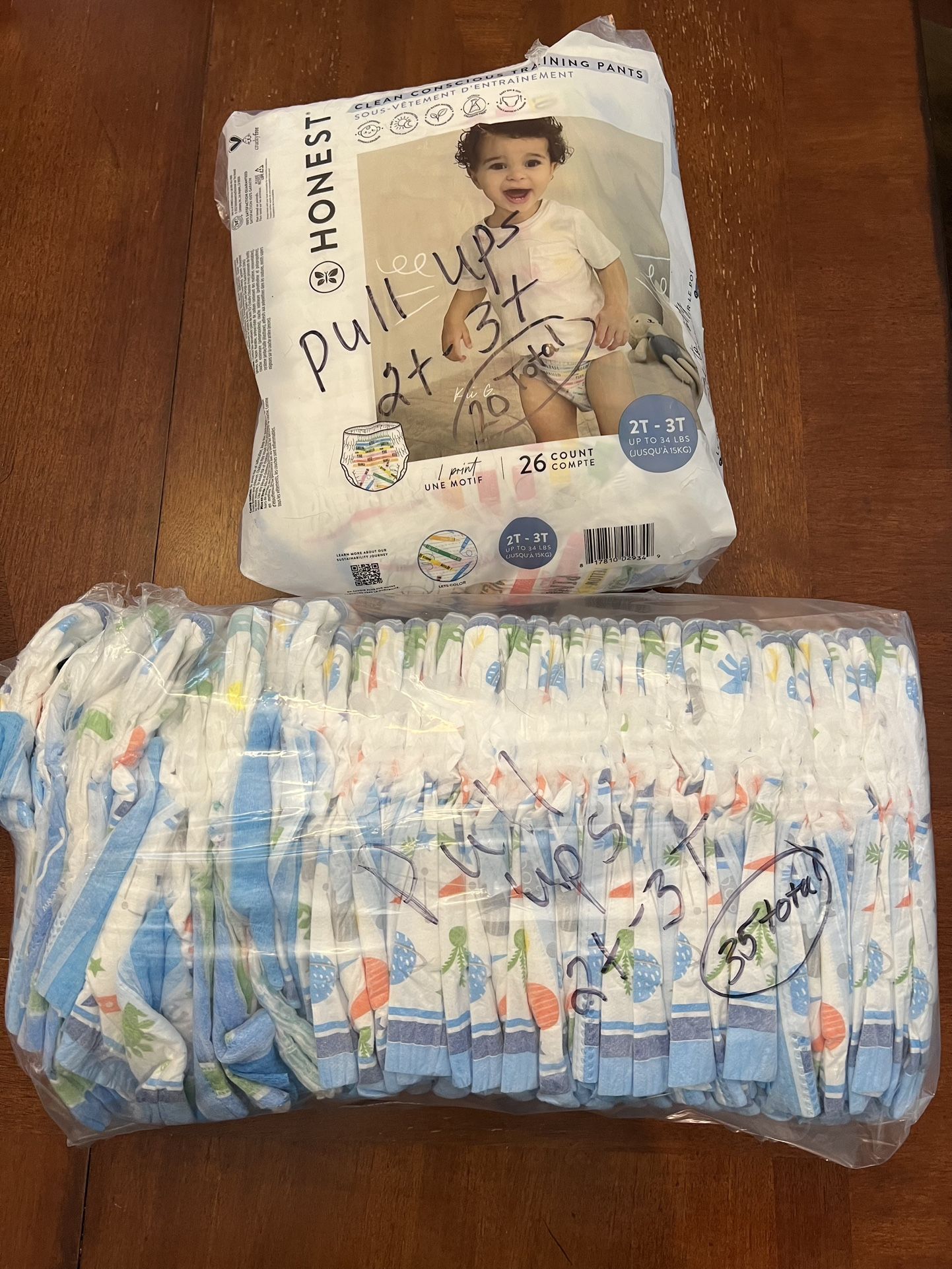 Two Packs Of 2T-3T Pull Ups