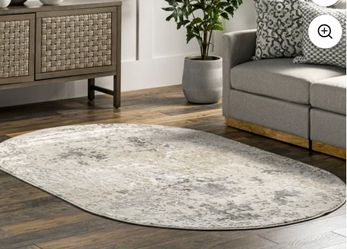 Oval modern rug 5x8