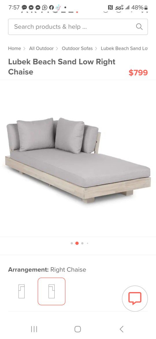 Article Lubek Right Chaise / Loveseat