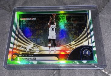 Anthony Edwards “Highlights” Green Parallel (Topps NBA Hoops)