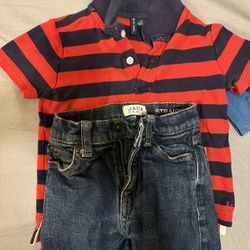 Janie And Jack And REI 2T/3T Clothing, Free Patagonia Sun/water Hat