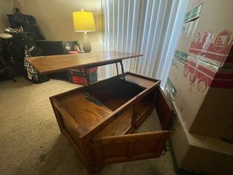 Lift-Top Wood Coffee Table with Storage