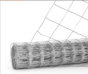 Fencer Wire 5 ft x 100 ft Galvanized Welded Wire Fence 4" x 4" Mesh 16 Gauge