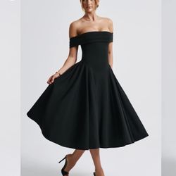Babyboo Miranda Midi Black Dress