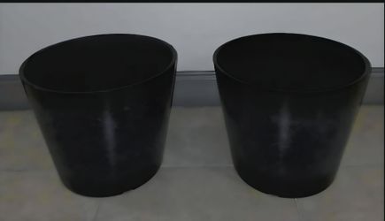 *** NEW LOW PRICE *** PAIR of 15" (Diameter) Blue Resin Planters (2 for $50) @ Lasting Creations
