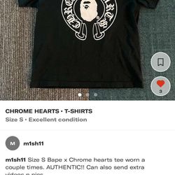 Bape Chrome Hearts Tee Shirt Black