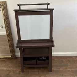 Costway 3 in 1 Double-Sided Wooden Kid's Art Easel Whiteboard Coffee