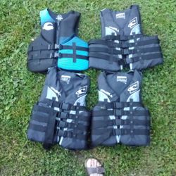 Life Jackets 2 Small, 1 Large And 1XL