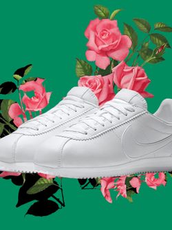 SOLID WHITE NIKE CORTEZ Women 7.5