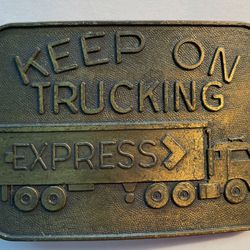 Vintage Brass “Keep On Truckin Belt Buckle”