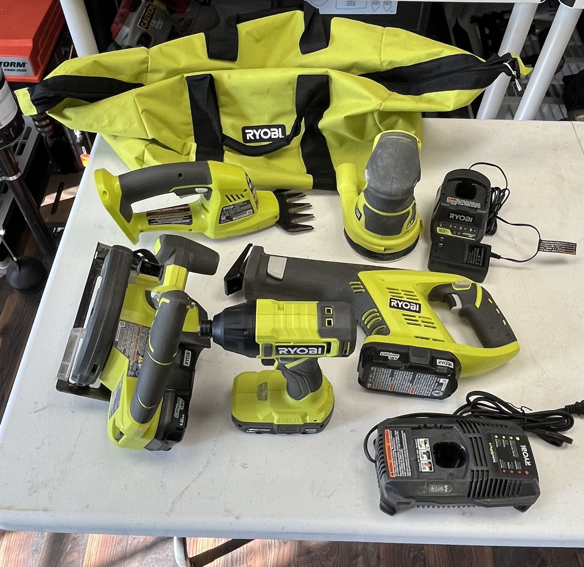 RYOBI ONE+ 18V Cordless 5-Tool Combo Kit with three 1.5 Ah Battery